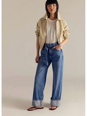 We The Free East Bay Cuffed Wide Leg Jeans